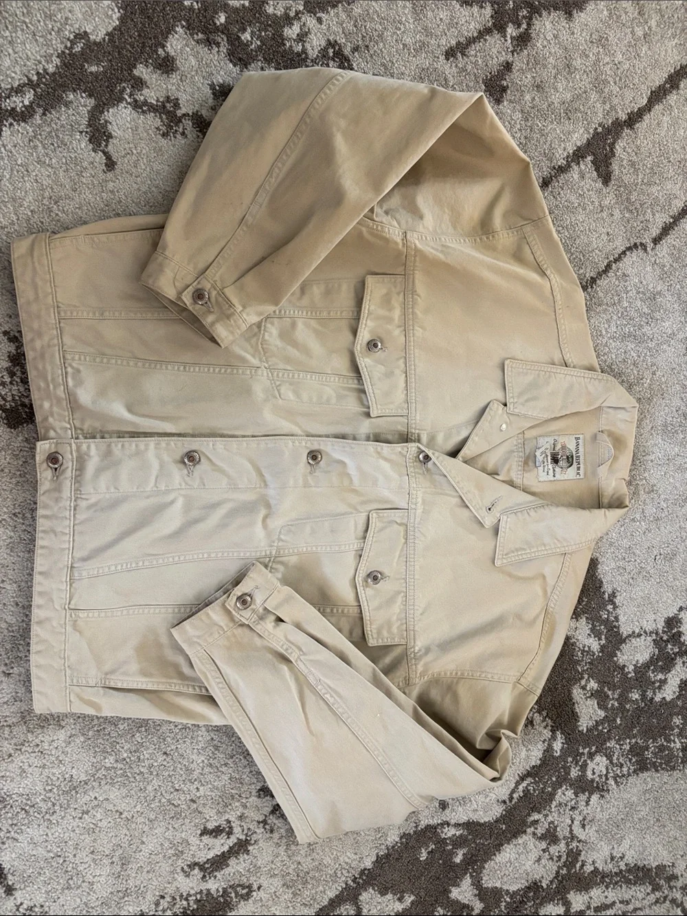 Vintage Banana Republic - Men's Tan Cotton Denim Relaxed Jacket Size XL